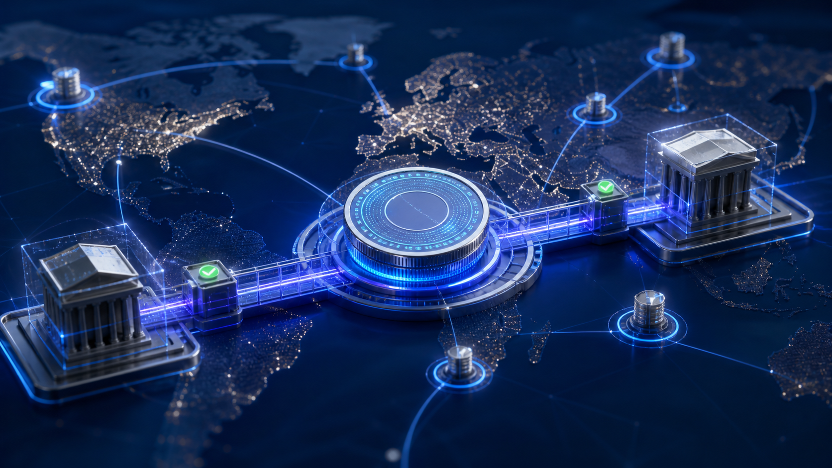 Stablecoin payment network connecting digital assets with fiat settlement rails